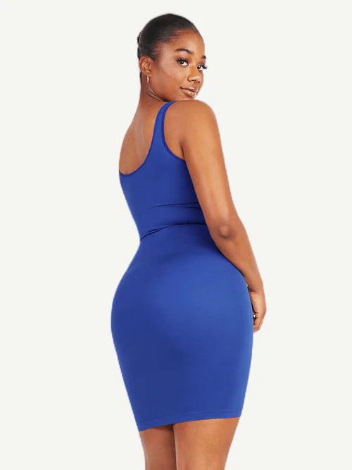 Seamless Square-Neck Contour Mini Dress