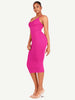 Seamless Spaghetti Strap V-Neck Midi Dress