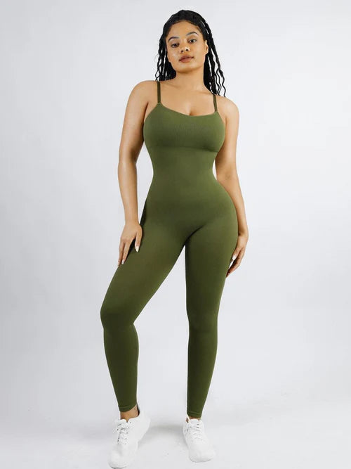 Seamless Adjustable Open-Back Jumpsuit