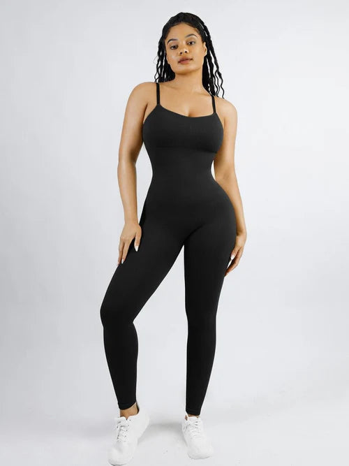 Seamless Adjustable Open-Back Jumpsuit