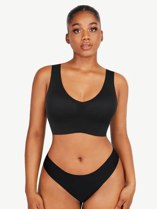 Seamless Hookup V-Neck Tank Bra