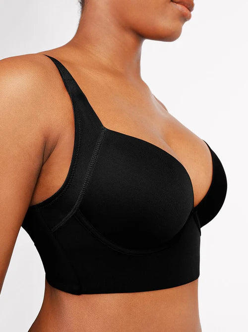 Hookup Deep-Neck Support Shaping Bra