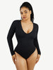 Seamless Long-Sleeve V-Neck Bodysuit