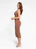 Seamless V-Neck Contour Midi Dress