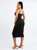 Seamless Spaghetti Strap Shaping Midi Dress